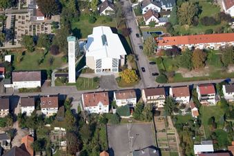 Catholic St. Pius Church in Kandel in the state Rhineland-Palatinate, Germany