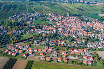 View of the town from the south in the district Mörzheim in Landau in der Pfalz in the state Rhineland-Palatinate, Germany