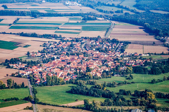 View of the town from the west in Rohrbach in the state Rhineland-Palatinate, Germany