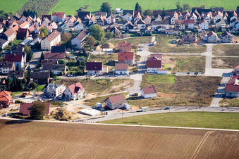 Drone image of New development area Am Höhenweg in Kandel in the state Rhineland-Palatinate, Germany