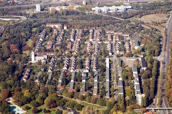 Dammerstock in the district Weiherfeld-Dammerstock in Karlsruhe in the state Baden-Wuerttemberg, Germany