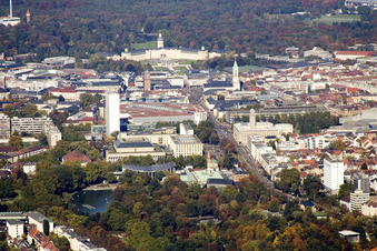 From the south (Zoo) in the district Südweststadt in Karlsruhe in the state Baden-Wuerttemberg, Germany