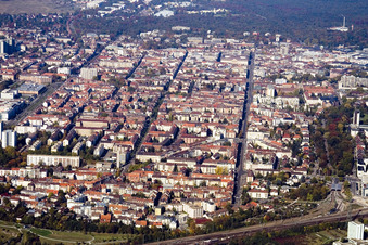 District Südweststadt in Karlsruhe in the state Baden-Wuerttemberg, Germany
