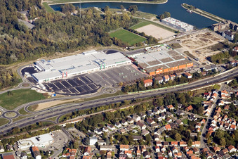 Maximilian Center retail park in the district Maximiliansau in Wörth am Rhein in the state Rhineland-Palatinate, Germany
