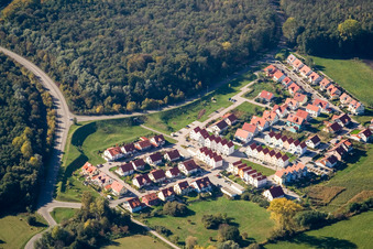 New development area at the Badepark in Wörth am Rhein in the state Rhineland-Palatinate, Germany