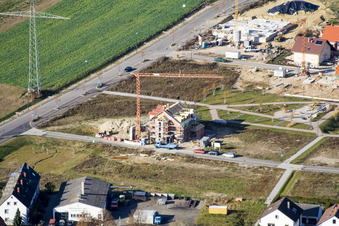 Drone image of On the high trail in Kandel in the state Rhineland-Palatinate, Germany