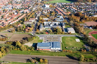 Bienwald Hall Kandel in Kandel in the state Rhineland-Palatinate, Germany out of the air