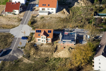 Aerial view of On the high trail in Kandel in the state Rhineland-Palatinate, Germany