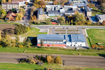 Bird's eye view of Bienwald Hall Kandel in Kandel in the state Rhineland-Palatinate, Germany