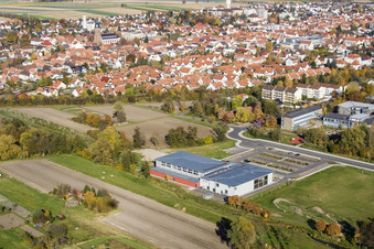 Bienwald Hall Kandel in Kandel in the state Rhineland-Palatinate, Germany from a drone