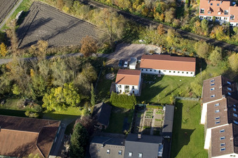 Aerial view of Veterinarian Dagmar Schlegel in Kandel in the state Rhineland-Palatinate, Germany