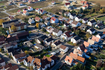 Aerial view of Briandstr in Kandel in the state Rhineland-Palatinate, Germany