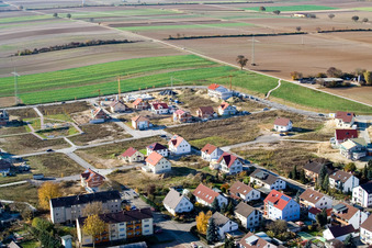 On the high trail in Kandel in the state Rhineland-Palatinate, Germany seen from above