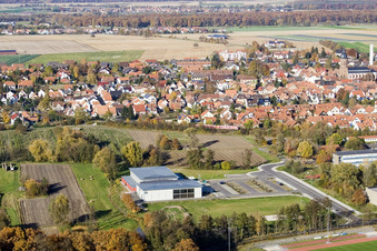 Bienwald Hall Kandel in Kandel in the state Rhineland-Palatinate, Germany out of the air