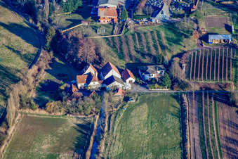 Winden Mill in Winden in the state Rhineland-Palatinate, Germany out of the air