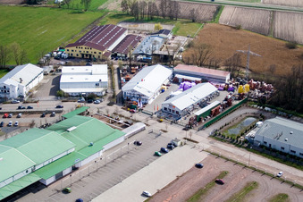 Horstring in the district Minderslachen in Kandel in the state Rhineland-Palatinate, Germany from the plane