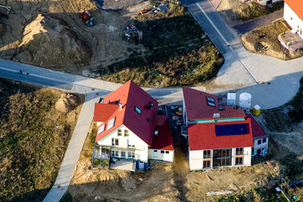 Aerial view of On the high trail in Kandel in the state Rhineland-Palatinate, Germany