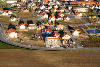On the high trail in Kandel in the state Rhineland-Palatinate, Germany from above
