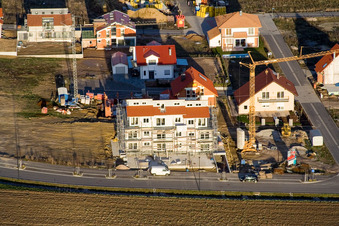 On the high trail in Kandel in the state Rhineland-Palatinate, Germany seen from above