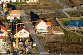 On the high trail in Kandel in the state Rhineland-Palatinate, Germany from the plane