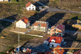 Drone image of On the high trail in Kandel in the state Rhineland-Palatinate, Germany