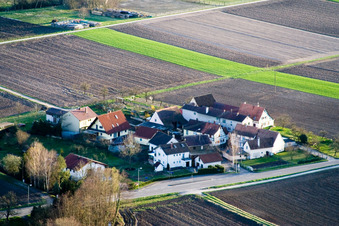 Welschhof in Freckenfeld in the state Rhineland-Palatinate, Germany out of the air