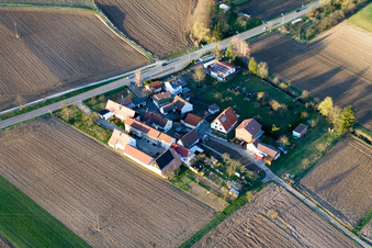 Aerial photograpy of Welschhof in Freckenfeld in the state Rhineland-Palatinate, Germany