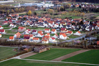 Aerial photograpy of New development area NO in the district Schaidt in Wörth am Rhein in the state Rhineland-Palatinate, Germany