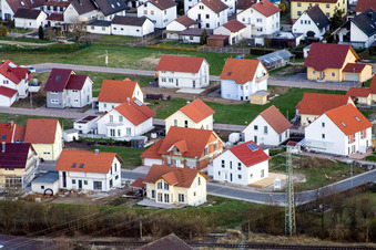 New development area NO in the district Schaidt in Wörth am Rhein in the state Rhineland-Palatinate, Germany from above