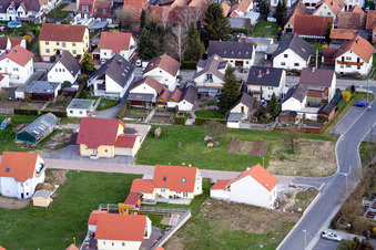 Drone image of New development area NO in the district Schaidt in Wörth am Rhein in the state Rhineland-Palatinate, Germany