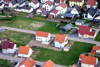 New development area NO in the district Schaidt in Wörth am Rhein in the state Rhineland-Palatinate, Germany from the drone perspective