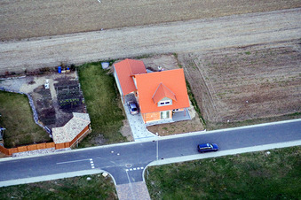 New development area NO in the district Schaidt in Wörth am Rhein in the state Rhineland-Palatinate, Germany seen from above
