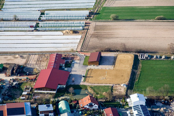 Eichenlaub Riding Stable in Herxheim bei Landau in the state Rhineland-Palatinate, Germany out of the air