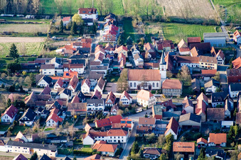 Church building in the village of in the district Vorderlohe in Schwegenheim in the state Rhineland-Palatinate