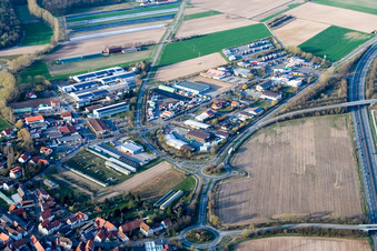 Speyerer Straße industrial area in Schwegenheim in the state Rhineland-Palatinate, Germany