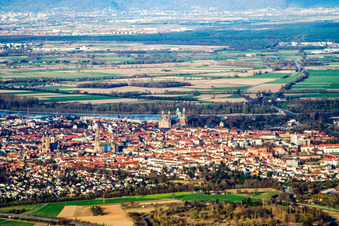 City view from the west in Speyer in the state Rhineland-Palatinate, Germany