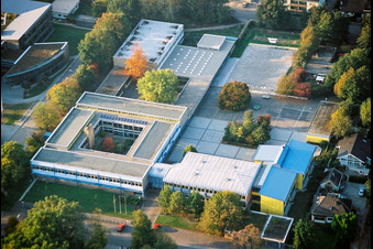 Aerial photograpy of Secondary school Kandel in Kandel in the state Rhineland-Palatinate, Germany