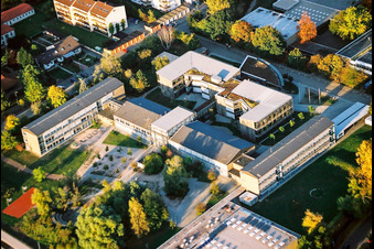 Aerial view of IGS Kandel in Kandel in the state Rhineland-Palatinate, Germany