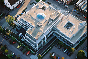 Banking administration building of the financial services company Sparkasse Germersheim-Kandel - main branch in Kandel in the state Rhineland-Palatinate