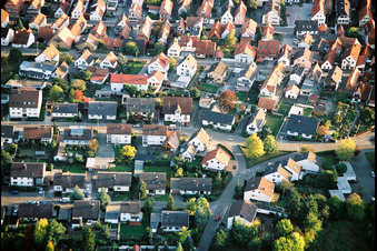 Aerial photograpy of Robert Koch Street in Kandel in the state Rhineland-Palatinate, Germany