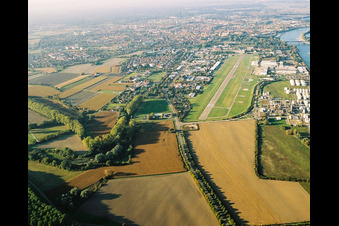 Speyer Airport from the south in Speyer in the state Rhineland-Palatinate, Germany