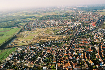 New development area Lessingstraße under development in Oftersheim in the state Baden-Wuerttemberg, Germany