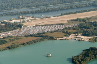 Aerial view of Lauterbourg in the state Bas-Rhin, France
