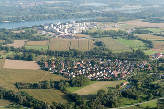 Beinheim in the state Bas-Rhin, France from the plane