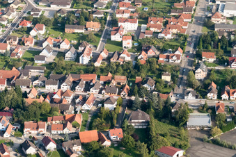 Beinheim in the state Bas-Rhin, France viewn from the air