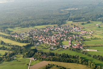 Forstfeld in the state Bas-Rhin, France seen from above