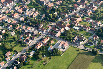 Aerial photograpy of Rountzenheim in the state Bas-Rhin, France