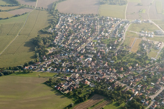 Gambsheim in the state Bas-Rhin, France out of the air