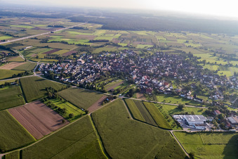 District Wagshurst in Achern in the state Baden-Wuerttemberg, Germany out of the air