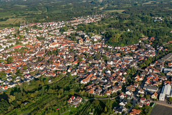 Aerial photograpy of Renchen in the state Baden-Wuerttemberg, Germany